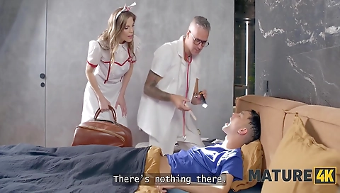 Mature woman is a younger